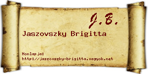 Jaszovszky Brigitta névjegykártya